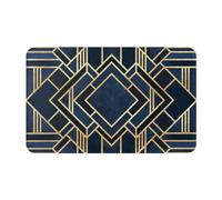 VhoMes Paillasson extérieur, paillassons antidérapants d'entrée intérieure, Tapis de Patio extérieur 49x80 cm,Art Déco Fantaisie Bleu