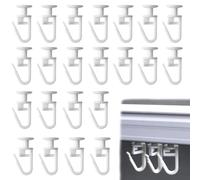 VHPNWJOB 100 Pcs Coulissant Crochet de Rideau Rail Glisseur Glisseur pour Rail Rideau Glisseur Glissière de Rideau en Plastique pour Rideau Piste la Pluspart des Rideaux Glissants ou Rideau de Douche