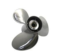 VHRMZJYCN Hélice Hors-Bord 13 7/8x19 Compatible avec Moteurs Yamaha 50 CV, 60, 80, 85, 90, 100, 130, 15 cannelures, en Acier Inoxydable, for Bateau Gauche