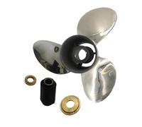 VHRMZJYCN Hélice Hors-Bord 16 x 18,5 Compatible avec Les Moteurs SUZUK 150-300 CV, cannelures en Acier Inoxydable à 15 Dents, Sortie de Bateau, Gauche