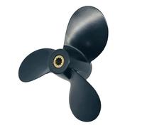 VHRMZJYCN Hélice Hors-Bord SUZUK 4 CV, 5, 6, 7 1/2 x, Aluminium, 10 Dents, 58110-91JL0-019, 3 pales, Noire