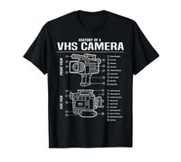 VHS Caméra Anatomie Rétro Illustration Art T-Shirt