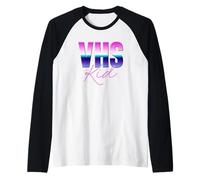 VHS Kid Retro 80s Synthwave Bande vidéo Nostalgie Manche Raglan