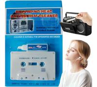 VHS Kit de nettoyage de tête et d'entretien de cassette - Lecteur VHS - Cassettes audio avec outil de nettoyage Capestan et nettoyeur de tête professionnel et démagnétiseur pour lecteur VHS