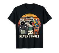 VHS Never Forget Retro Tape, Floppy Tape, Black, CD, 90s 80s T-Shirt