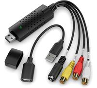 Vhs To Digital Converter, Rca To Usb Audio Converter, Usb 2.0 Video Capture Card, Converts Vhs To Vhs Vcr Mini Dv Hi8 Dvd For Mac/Pc