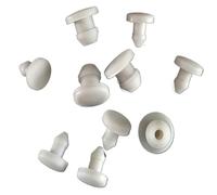 VHTDFEVXO Bouchon en Caoutchouc, Lot de 10, 50 ou 100 Bouchons Coniques en Caoutchouc de Silicone Blanc de 2,5 à 14 mm, à Clipser, obturateurs d'étanchéité(White-10pcs,16mm)