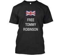 VHUGrtiok Free Tommy Robinson T-Shirt Size S to 3XL Black XXL