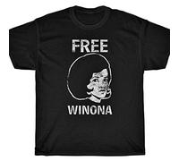 VHUGrtiok Free Winona Vintage Look T-Shirt - Heathers Shoplifting Depp Ryder Black XL