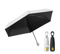VHUTOU 2 Pièces Mini Parapluie de Poche, Amélioré Capsule Parapluie Pliant Compact Poche Anti-UV, Parapluie de Voyage pour Pour Femme et Fille, 2 Couleurs