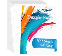 VHUTOU Lot de 100 feuilles de papier de sublimation A4, 29,7 x 21 cm, papier de transfert 120 g/m² pour imprimante d'encre pour coton, métal, céramique