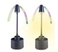 VHV 2PC Ventilateur Anti Mouche de Table, Mouches et Moustiques Repoussent Les Ventilateurs, Usage Table/Suspendu pour Pique-Nique et Barbecue, Contre Les Moustiques San Produit Chimique (Noir)