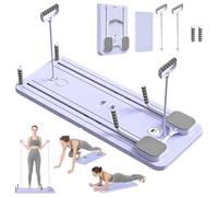 VHV Pilates Reformer Compact, 4 en 1 Pilates Pliable,La Roue Abdominale Push-up rebondit automatiquement Minuterie, AB Roller Fitness Materiel pour la Maison et la Salle de Sport (Violet)