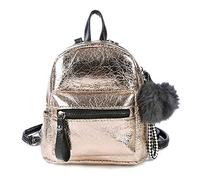 VHVCX Femmes d'or Sacs à dos école Pu Sac en cuir femmes Sacs à dos d'argent Jeunes filles Sacs à bandoulière Rivets Mochila, A