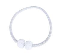 vhVHJry Embrasse pour Rideaux 1/2 pièces Pince à Rideau magnétique en Perles, Supports de Rideaux Pinces Boucle d'arrimage, Accessoires décoration Embrasse Rideau(White,1PCS)