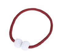 vhVHJry Embrasse pour Rideaux 1/2 pièces Pince à Rideau magnétique en Perles, Supports de Rideaux Pinces Boucle d'arrimage, Accessoires décoration Embrasse Rideau(Red,2PCS)