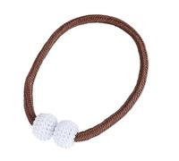 vhVHJry Embrasse pour Rideaux 1/2 pièces Pince à Rideau magnétique en Perles, Supports de Rideaux Pinces Boucle d'arrimage, Accessoires décoration Embrasse Rideau(Brown,1PCS)