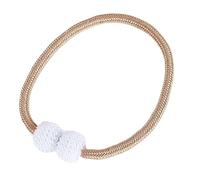 vhVHJry Embrasse pour Rideaux 1/2 pièces Pince à Rideau magnétique en Perles, Supports de Rideaux Pinces Boucle d'arrimage, Accessoires décoration Embrasse Rideau(Camel,2PCS)
