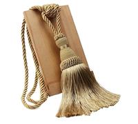 vhVHJry Embrasse pour Rideaux Embrasses de Rideaux à Pampilles 2 pièces, Corde Support décoration Maison, Boules suspendues, Salon Embrasse Rideau(Gold)