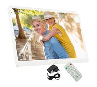 VHVYWY Cadre Photo Numérique 20 Pouces, Grand Format Cadres Numerique Électronique avec Télécommande, Diaporama à Rotation Automatique, Partage de Photos et Vidéos à Distance White