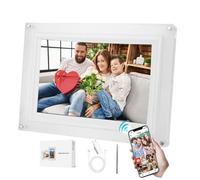 VHVYWY Cadre Photo Numérique en Acrylique 10 Pouces, écran Tactile IPS HD 1280 x 800, Cadre Numérique Intelligent, Mémoire Intégrée de 32 Go, Rotation Automatique, Montage Mural 32GB