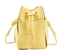 VHVYWY Sac seau en cuir pour femme, sac fourre-tout doux, sac à bandoulière léger, sac à main pour fête, sac de nuit nuptiale, jaune, Taille unique