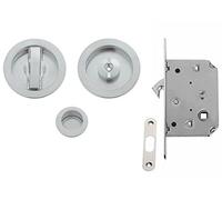 La Telese Kit avec serrure VI.TEL. E0262 N 51 pour portes coulissantes Chrome satiné