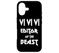 VI VI VI Éditeur de la Bête - Texte Humoristique Blanc - Geek Coque pour iPhone 17