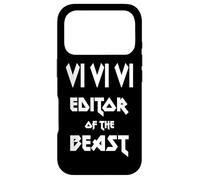 VI VI VI Éditeur de la Bête - Texte Humoristique Blanc - Geek Coque pour iPhone 17 Pro