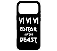 VI VI VI Éditeur de la Bête - Texte Humoristique Blanc - Geek Coque pour iPhone 17 Pro Max