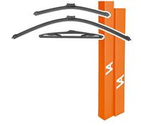 VIA ALBION® Balais d'essuie-glace pour Ford Fiesta Mk6 & Mk7 (2008-2017) - Ensemble d'essuie-glaces avant et arrière toutes saisons