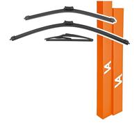 VIA ALBION® Lot de 3 balais d'essuie-glace compatibles avec Peugeot 308 Hatchback Mk2/T9 à partir de 2014