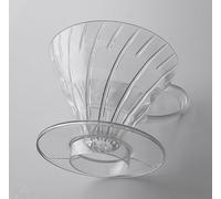 VIA CREMA Bouilloire à café Pour Over, acier inoxydable, noir, 600 ml, bec long pour versement de précision (Plastic Dripper 02)