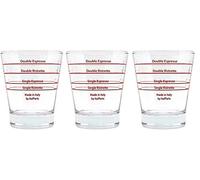 VIA CREMA Lot de 3 verres doseurs à expresso, accessoires de café Barista