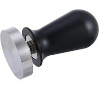 VIA CREMA Siebträger 130167 Tamper à expresso calibré avec base plate en acier inoxydable à ressort 54 mm Noir