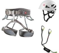 Via Ferrata Twist Shard Set, XS-M, Gris Argent / Vert, Ocun