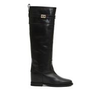 Via Roma 15 - Botte à talon interne avec pince argentée - Femme - Chaussures - Noir - Taille: 36 EU