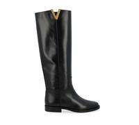Via Roma 15 - Écurie de luxe noire avec V or et fermeture éclair - Femme - Chaussures - Noir - Taille: 38 EU