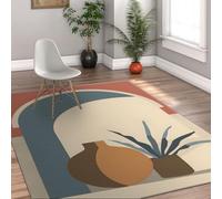 Via Vela Bohemi Surface Carpets Arche Minimaliste Arcade Art Botanique antidérapant Tapis 60x90cm Lavable en Machine pour Chambre Grande carpette Descente de lit à Poil Bas Fin Pliable aux