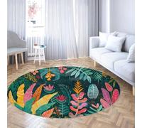 Via Vela Côtiers Ocean Waves Tapis 150cm Ronds Salle de Bain carpette circulaires lavables en Machine Descente lit Amour dans Le Sable Moquet antidérapant résistant aux Taches à Poil Bas et