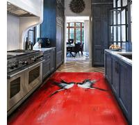 Via Vela Expressionnisme Tapis 120x150cm Lavable Romantique Grands carpette Doux pour Le Salon Descente de lit Rouge Chambre et Salle à Manger Oiseaux en Noir Blanc Fin antidérapant Moderne