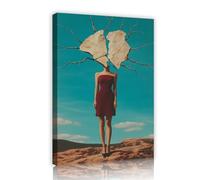 Via Vela Impression Pop Art moderne Fantasy Rouge Turquoise 50x75cm