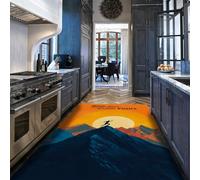 Via Vela Inspirant Mountain Peak Sunset Tapis 60x120cm rétro Outdoor Escalade Citation Graphique Fin Pliable à Poil Bas résistant aux Taches Grand antidérapant Cuisine Appartement Descente de lit