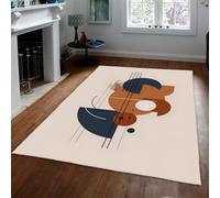 Via Vela Neutral Tapis 180x300cm Nordic Small carpette pour Salon Chambre Cuisine Lavable en Machine antiderapant Abstrait geometrique Throw Descente de lit Entree Bebe Coffee Table Moderne