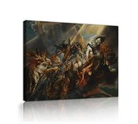 Via Vela Peintures célèbres réplique œuvre d’art la chute de Phaéton impressions sur toile Art mural Affiche encadrée pour la Décor de salon Prêt à accrocher 50x65cm Cadre intérieur