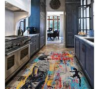 Via Vela Style Graffiti Tapis 60x120cm de Grande Surface Dream Big Dreams carpette Pop Art pour Salon Descente lit antidérapante Chambre Décoration Moderne Street lavables Salle à Manger Entrée