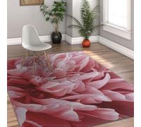 Via Vela Tapis 120x150cm de rêve carpette bohème Lavable à la Machine Descente lit antidérapant Modern Bloom Fleuri Floral Chambre pétales Roses Salon Poil Bas intérieurs esthétiques intérieur Doux