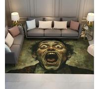 Via Vela Tapis 120x150cm Gothiques Vintage Portrait de fantôme Machine à carpette du Salon Descente lit Lavable Chambre résistants aux Taches d Amis Grand au Sol Pliable foncée et Douce