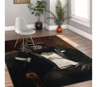 Via Vela Tapis 120x180cm de nurserie Vintage Portrait Lavable carpette éclectiques pour Salon Gorille en Costume Descente lit Souples Doux Fin Pliable résistant aux Taches Chambre Victoria Grand