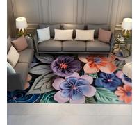 Via Vela Tapis 120x180cm imprimé en 3D carpette de Salon Grand Descente lit surréalistes d Art Floral lavables pour Chambre et Salle à Manger Origami Antidérapant résistant aux Taches Pliant Fin